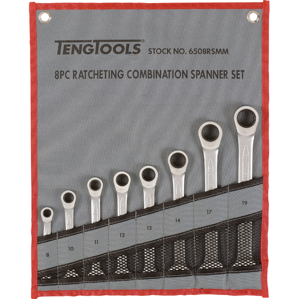 8 Piece Ratcheting Spanner Set